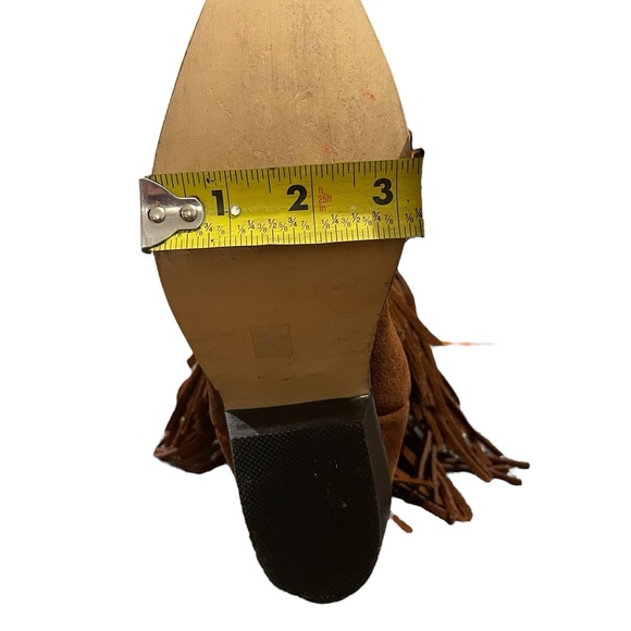 ❌SOLD❌ NWOT Shyanne Fringe Leather Suede Boots Brown Girls Sz 2 - Picture 9 of 12